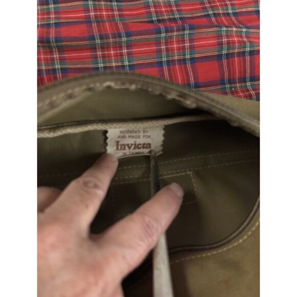 Canvas Trail Sac Shoulder Bag Leather Trim Invicta Watches Promo Vintage 1970s - Picture 11 of 11